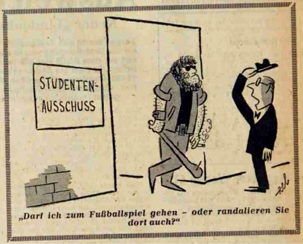 Bau der Berliner Mauer Karikatur