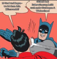 Nur echt mit Rechtschreibfehlern: Dieser Netzfund zeigt, wie wissenschaftlicher Diskurs NICHT funktioniert. Schäm', Dich, Batman! (Quelle: Netzfund)
